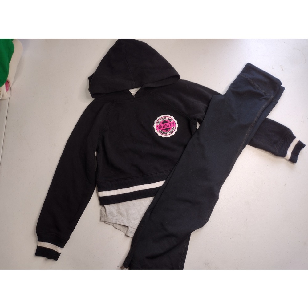 Danskin Now Hoodie and C9 Champion Pants Girls‎ XS 4-5 Black Varsity Outfit Set